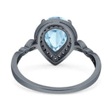 Pear Teardrop Natural Stone Wedding Ring