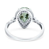 Pear Teardrop Natural Stone Wedding Ring