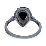 Pear Teardrop Natural Stone Wedding Ring