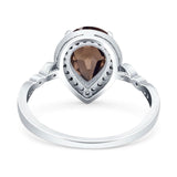 Pear Teardrop Natural Stone Wedding Ring