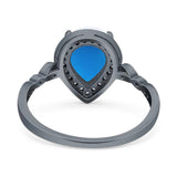 Pear Teardrop Natural Stone Wedding Ring
