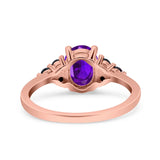 Oval Natural Stone Engagement Ring