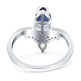 Pear Teardrop Natural Stone Wedding Ring