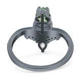 Pear Teardrop Natural Stone Wedding Ring