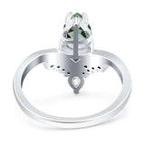 Pear Teardrop Natural Stone Wedding Ring