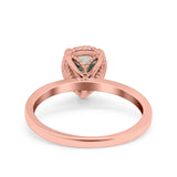 Pear Teardrop Natural Stone Solitaire Ring