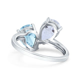 Pear Teardrop Natural Stone Wedding Ring