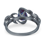 Pear Teardrop Leaf Vintage Style Ring