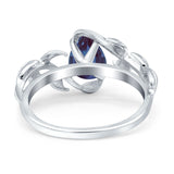 Pear Teardrop Leaf Vintage Style Ring