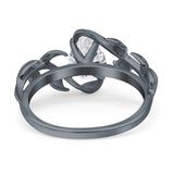 Pear Teardrop Leaf Vintage Style Ring