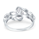 Pear Teardrop Leaf Vintage Style Ring