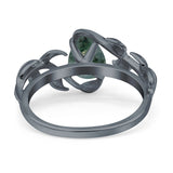 Pear Teardrop Leaf Vintage Style Ring