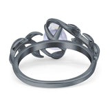 Pear Teardrop Leaf Vintage Style Ring
