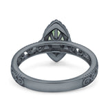 Marquise Halo Filigree Ring