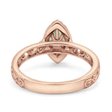 Marquise Halo Filigree Ring