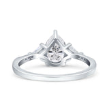 Pear Teardrop Vintage Style Ring