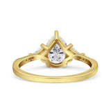 Pear Teardrop Vintage Style Ring