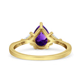 Pear Teardrop Vintage Style Ring