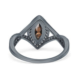 Art Deco Marquise Split Shank Ring