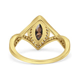 Art Deco Marquise Split Shank Ring