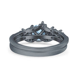 Art Deco Round Two Piece Bridal Ring