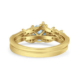 Art Deco Round Two Piece Bridal Ring