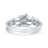 Art Deco Round Two Piece Bridal Ring