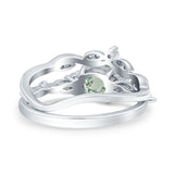 Two Piece Round Marquise Style Bridal Ring