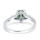Art Deco Pear Teardrop Vintage Style Ring 