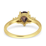 Art Deco Pear Teardrop Vintage Style Ring 