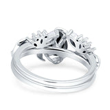 Teardrop Pear Leaf Style Ring