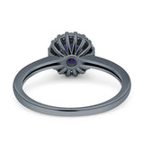 Art Deco Round Halo Vintage Ring