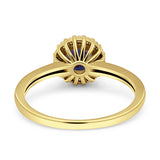 Art Deco Round Halo Vintage Ring