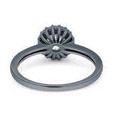 Art Deco Round Halo Vintage Ring