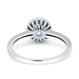 Art Deco Round Halo Vintage Ring