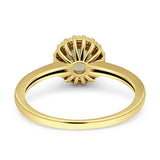 Art Deco Round Halo Vintage Ring