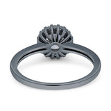 Art Deco Round Halo Vintage Ring