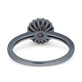 Art Deco Round Halo Vintage Ring