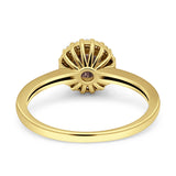 Art Deco Round Halo Vintage Ring