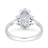 Art Deco Marquise Vintage Style Tapered Ring