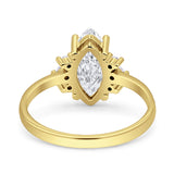 Art Deco Marquise Vintage Style Tapered Ring