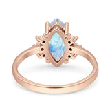 Art Deco Marquise Vintage Style Tapered Ring