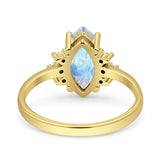 Art Deco Marquise Vintage Style Tapered Ring