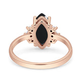 Art Deco Marquise Vintage Style Tapered Ring