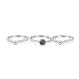Vintage Style Round Natural Stone Floral Ring