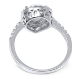 Pear Teardrop Natural Stone Halo Ring