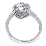 Pear Teardrop Natural Stone Halo Ring