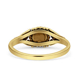 Oxidized Twisted Rope & Leaf Oxidized Ring