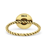 Oxidized Floral Twisted Rope Oxidized Ring