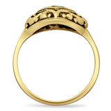 Oxidized Heart Abalone Shell Filigree Ring